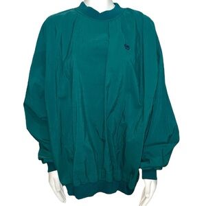 Vintage Green Pullover Windbreaker by Turfer 90s Men 2X Made in USA Golf shirt